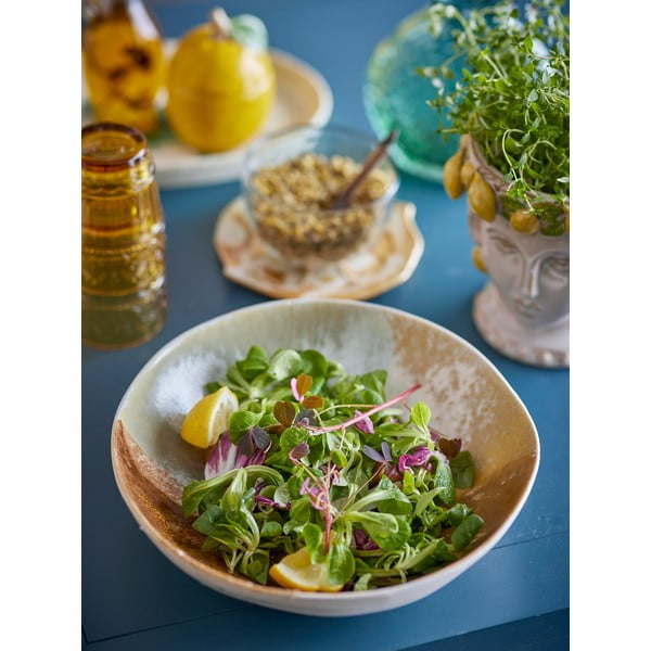 Krémszínű kőedény tálka 1,3 l Lacey – Bloomingville-image-4