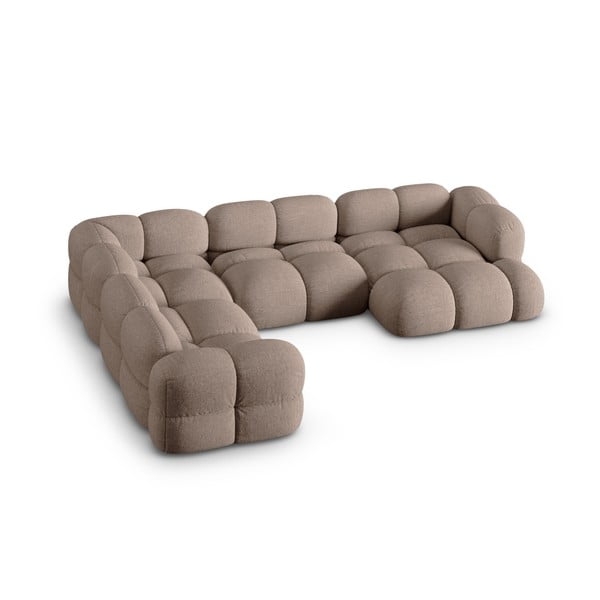 Barna sarokkanapé (bal oldali-U alakú) Loretto – Cosmopolitan Design