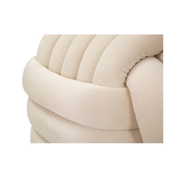 Krémszínű bársony puff Softy – Mauro Ferretti-image-4