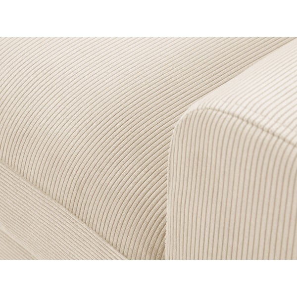 Moghan bézs kordbársony kinyitható sarokkanapé, bal oldali - Micadoni Home-image-1