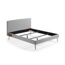 Lydia szürke kétszemélyes ágy, 160 x 200 cm - Kave Home