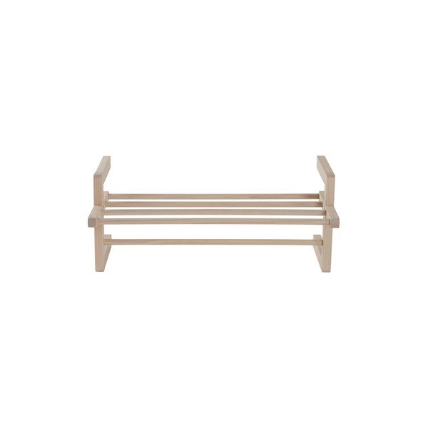 Világos natúr színű borovi fenyő fali fogas polccal 70 cm Eddison – Jotex-image-2