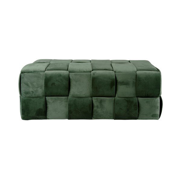Sötétzöld bársony puff Weaved – Leitmotiv-image-2