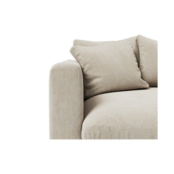 Krémszínű kordbársony fotel Comfy – Scandic-image-1