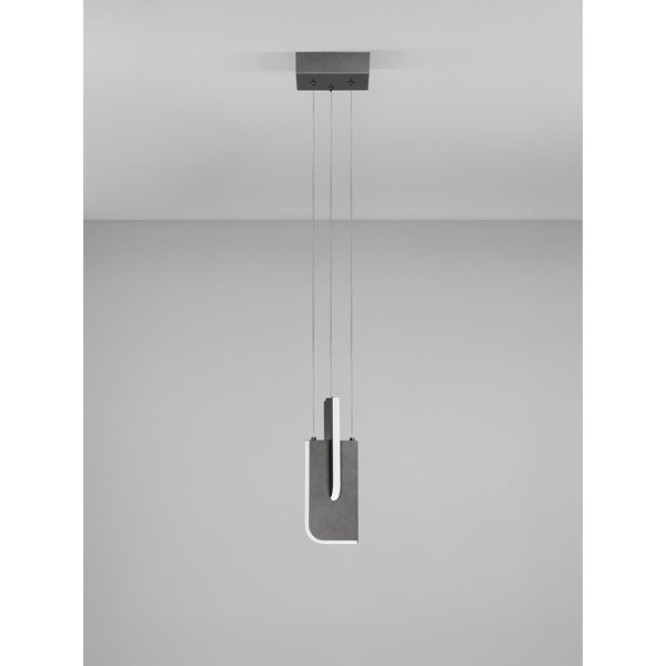 Világosszürke fém LED dimmelhető függőlámpa Totem – Nova Luce-image-4