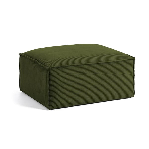 Zöld kordbársony lábtartó Blok – Kave Home-image-2