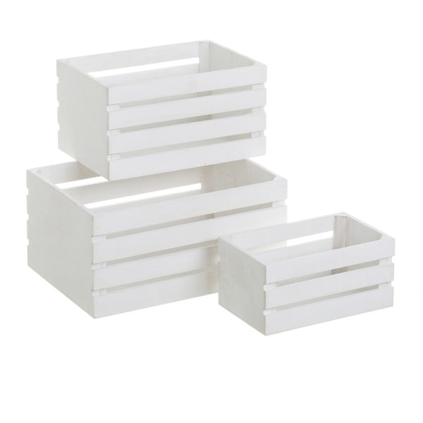 Fehér tárolódoboz szett 3 db-os 31x23x15 cm – Casa Selección