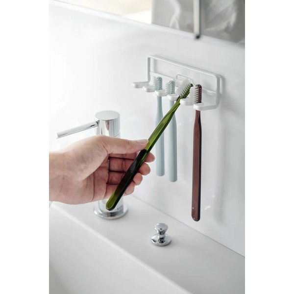 Fehér öntapadós fém fogkefetartó Film Hook – YAMAZAKI-image-2