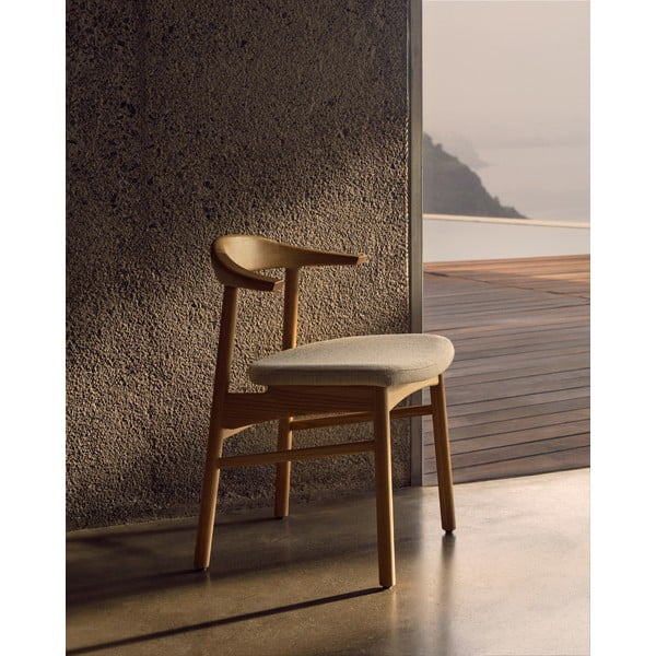 Bézs-natúr színű étkezőszék Timons – Kave Home-image-1