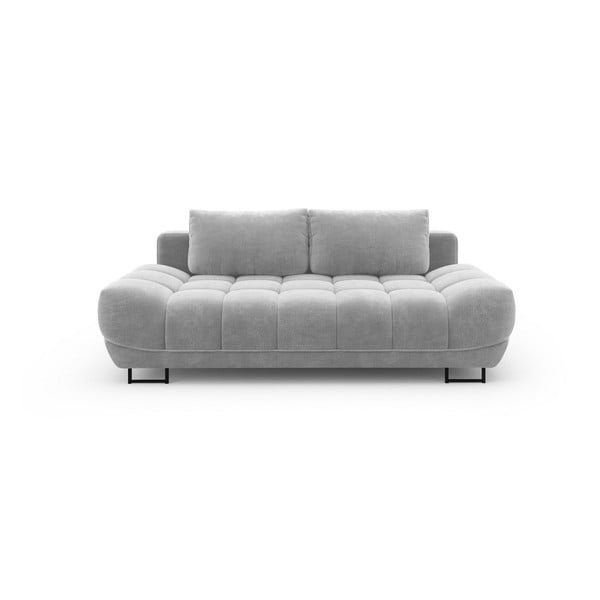 Cirrus világosszürke háromszemélyes kinyitható kanapé bársony kárpittal - Windsor & Co Sofas