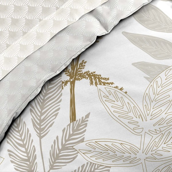 Bézs kétszemélyes-hosszabbított pamut ágyneműhuzat lepedővel-hatrészes 240x220 cm Raoni – douceur d'intérieur-image-2