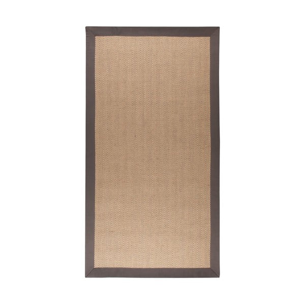 Herringbone barna-szürke juta szőnyeg, 120 x 170 cm - Flair Rugs