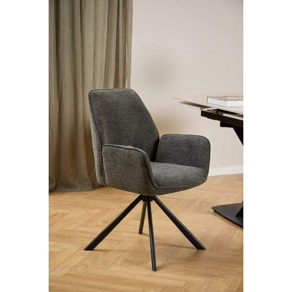 Sötétszürke karfás étkezőfotel Graham – Actona-image-1