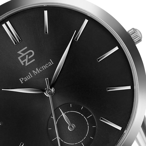 Cassio férfi karóra fekete rozsdamentes acélszíjjal - Paul McNeal-image-2