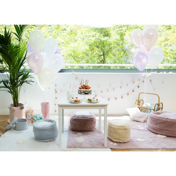 Rózsaszín mosható kézi szövésű pamut gyerek szőnyeg 140x200 cm Noah – Lorena Canals-image-1