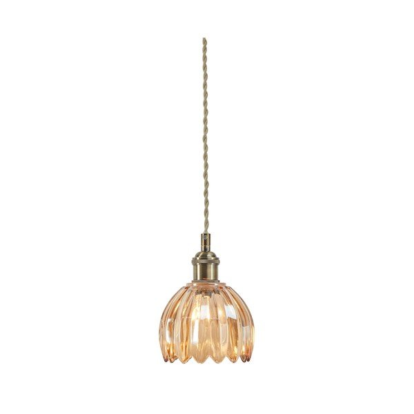 Borostyán színű fém függőlámpa üveg búrával ø 13 cm Gota – Markslöjd