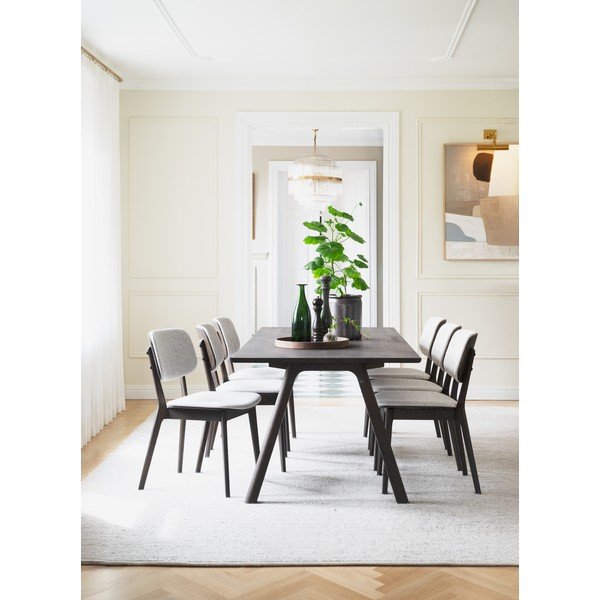 Tölgyfa bővíthető étkezőasztal 95x220 cm Clapperton – Rowico-image-3