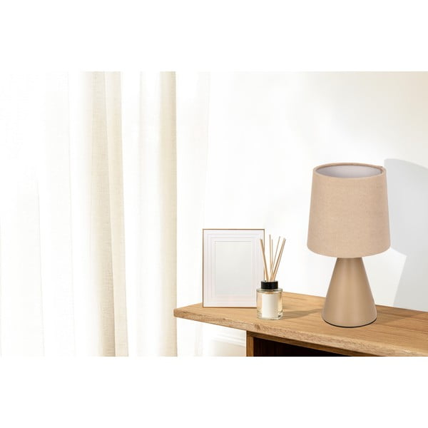 Bézs asztali lámpa textil búrával (magasság 24,5 cm) Satti – Candellux Lighting-image-1