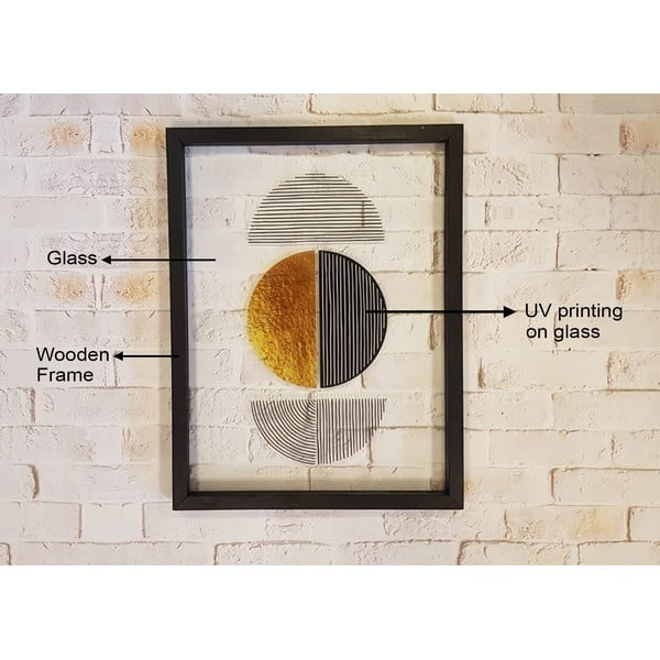 Shapes II. üvegezett kép fekete keretben, 32 x 42 cm - Vavien Artwork-image-2