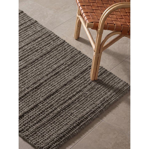 Sötétszürke-sötétbarna kézi szövésű gyapjú futószőnyeg 80x250 cm Camden Parker – Ted Baker-image-2