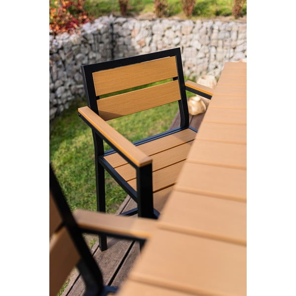 Natúr színű négyszemélyes kerti étkezőgarnitúra Nova – Bonami Selection-image-2