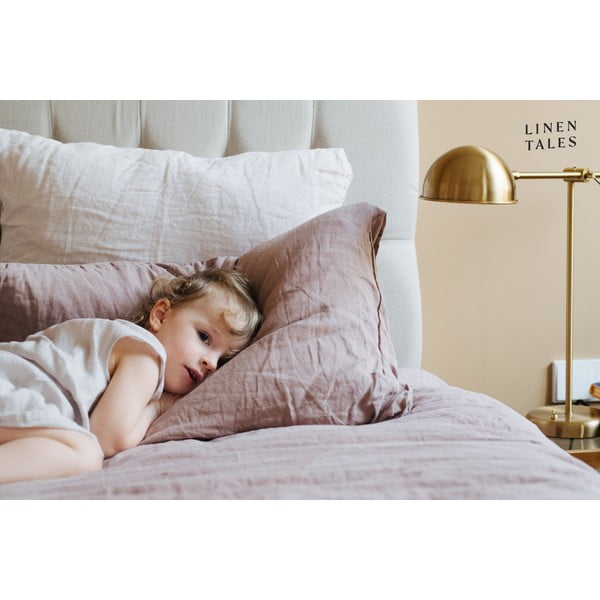 Rózsaszín-barna len lepedő 180x260 cm Ashes of Roses – Linen Tales-image-4