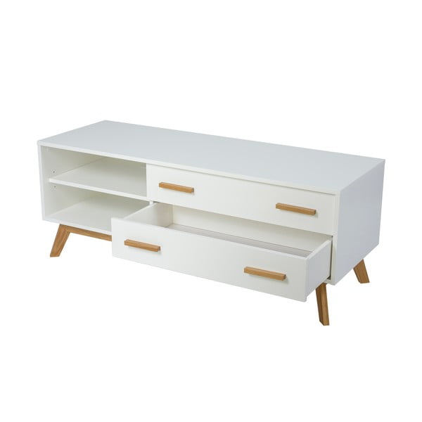 Fehér TV-állvány 130x50 cm Kensal – Woodman-image-2