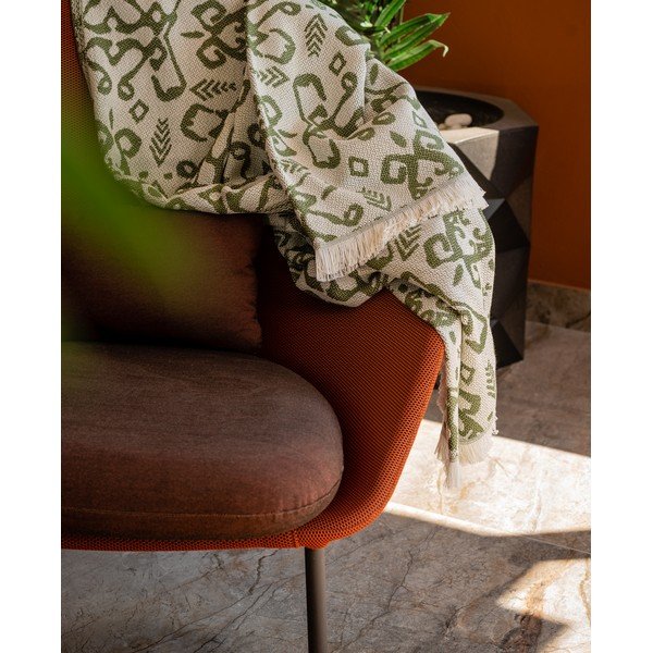 Summer Linen sötétzöld pléd, 140 x 180 cm - Euromant-image-1