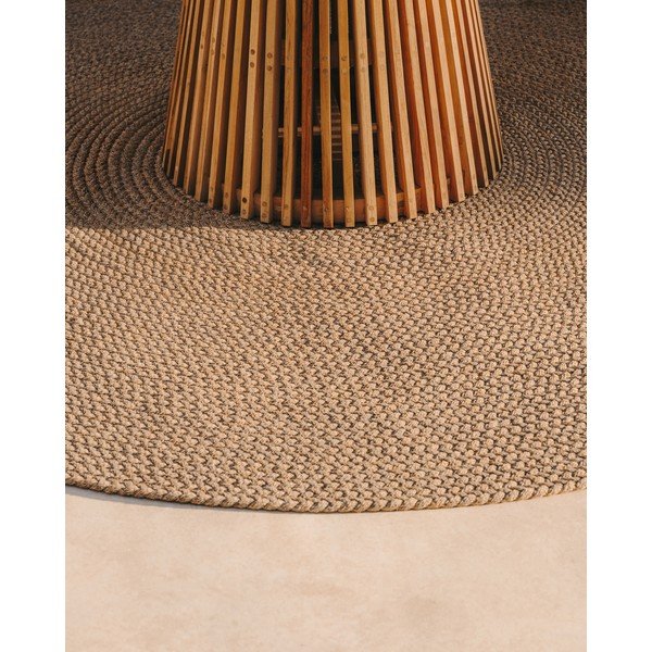 Bézs kerek kültéri szőnyeg újrahasznosított szálakból ø 200 cm Despas – Kave Home-image-2