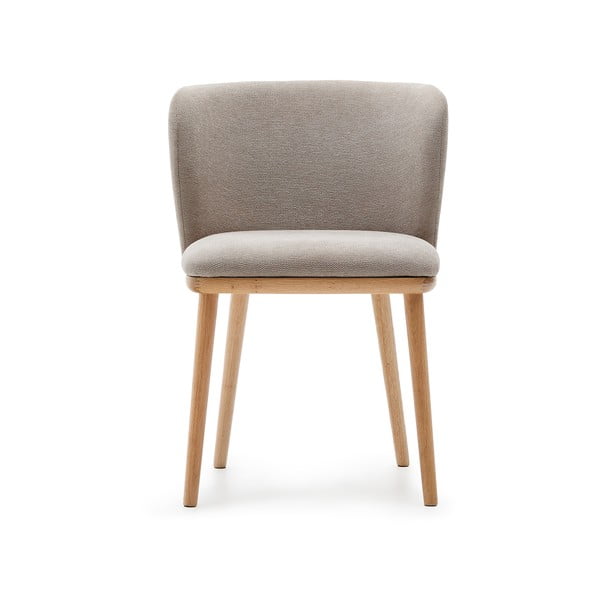 Világosbarna kárpitozott étkezőfotel Ciselia – Kave Home-image-2