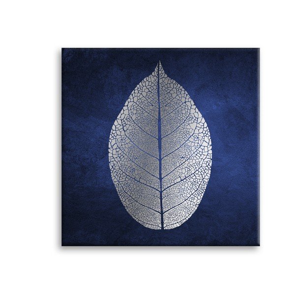 Canvas Silver Uno White Leaf kép, 60 x 60 cm - Styler-image-2