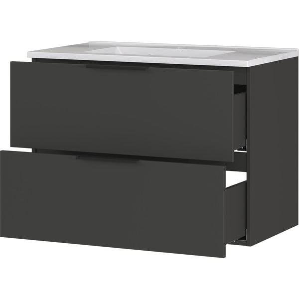 Antracitszürke alacsony fali szekrény mosdókagylóval 81x61 cm Crandon – Germania-image-3