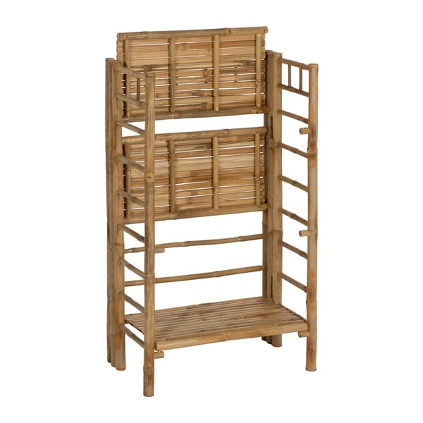 Natúr színű bambusz polcos állvány 61x104x34 cm Manali – Ixia-image-3