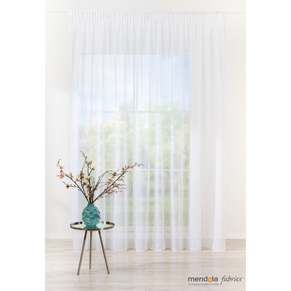 Fehér átlátszó függöny 140x260 cm Michelle – Mendola Fabrics-image-1