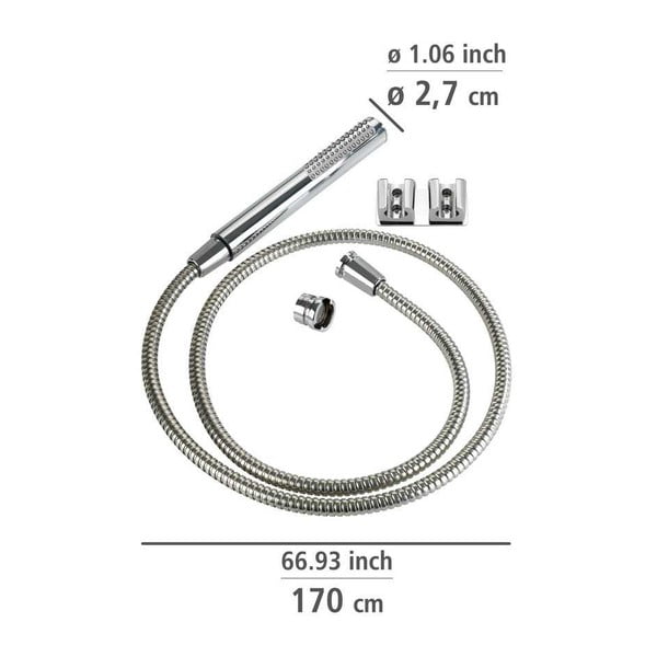 Tusolócső mosdókagylóhoz, dupla fali tartóval - Wenko-image-3