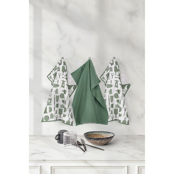 Mikroszálas konyharuha szett 3 db-os 48x40 cm Essential - Tiseco Home Studio-image-1