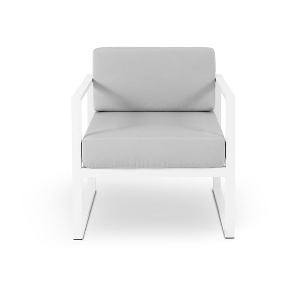 Nicea szürke kültéri szék fehér kerettel - Calme Jardin