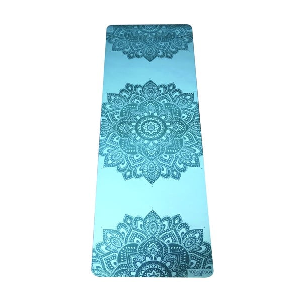 Mandala Aqua türkizkék jógaszőnyeg, 5 mm - Yoga Design Lab