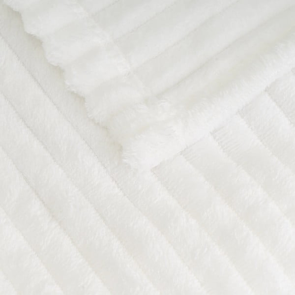 Fehér mikroplüss takaró 130x160 cm Fur Velvet – Casa Selección-image-1