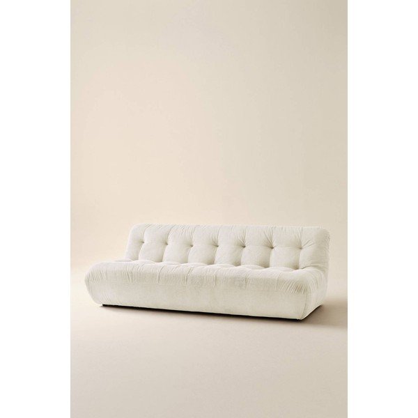Krémszínű kordbársony kanapé 212 cm Kelso – Jotex-image-1