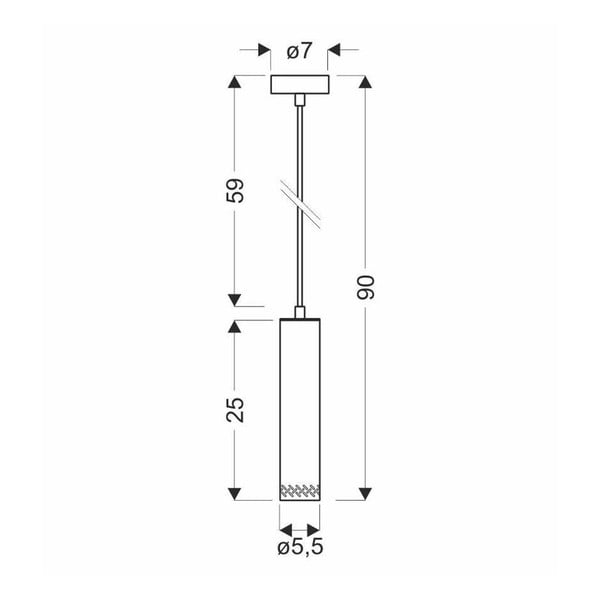 Fekete függőlámpa fa búrával ø 7 cm Tubo – Candellux Lighting-image-2