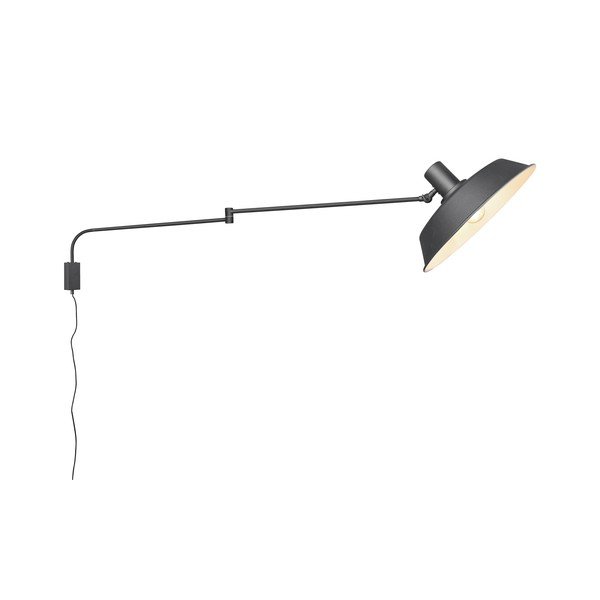 Matt fekete konnektorhoz csatlakoztatható fali lámpa hajlítható szerkezettel ø 35,5 cm Bolder – Trio-image-4