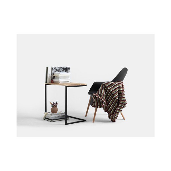 Lupe tömör tölgyfa asztal, fekete lábbal - CustomForm-image-1