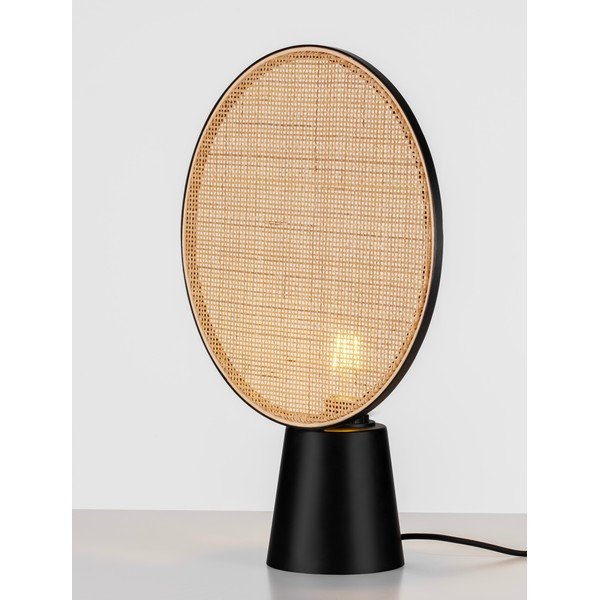 Matt fekete-natúr színű fém asztali lámpa (magasság 48,5 cm) Tierra – Nova Luce-image-1