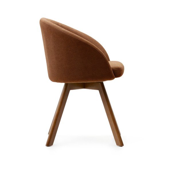 Barna kárpitozott étkezőfotel Marvin – Kave Home-image-4