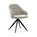 Világosszürke kárpitozott karfás étkezőfotel szett 2 db-os Tamara – Marckeric