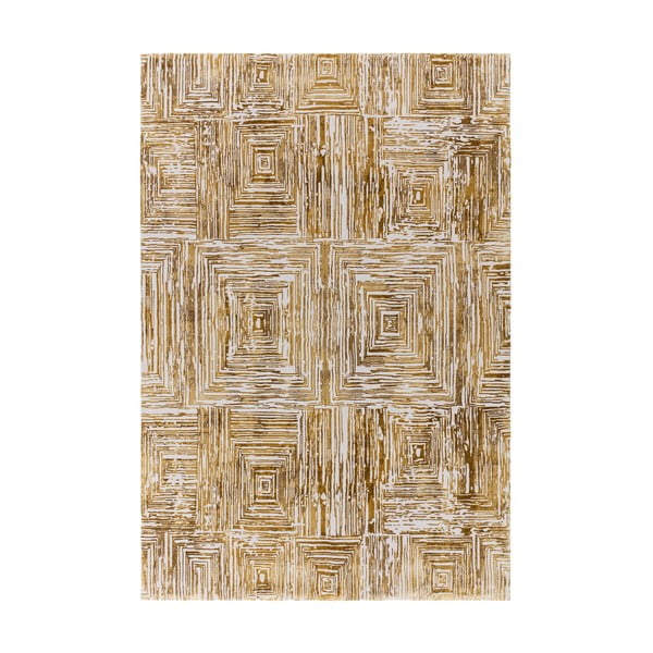 Aranyszínű szőnyeg 120x170 cm Kuza Lines Gold – Asiatic Carpets