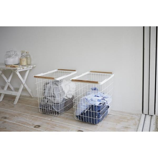 Tosca szennyestartó kosár, bükkfa részletekkel - YAMAZAKI-image-1