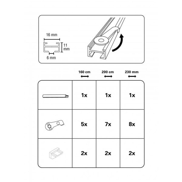 Fém függönysín 160 cm Lucy - Gardinia-image-3