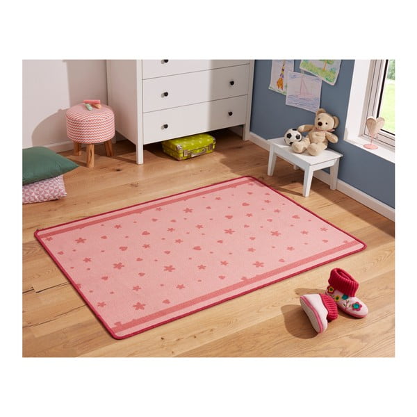 Stars&Hearts rózsaszín gyerekszőnyeg, 100 x 140 cm - Zala Living-image-2